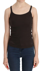 PINK MEMORIES Dark Brown Sleeveless Spaghetti Strap Blouse -   -  PINK MEMORIES.
